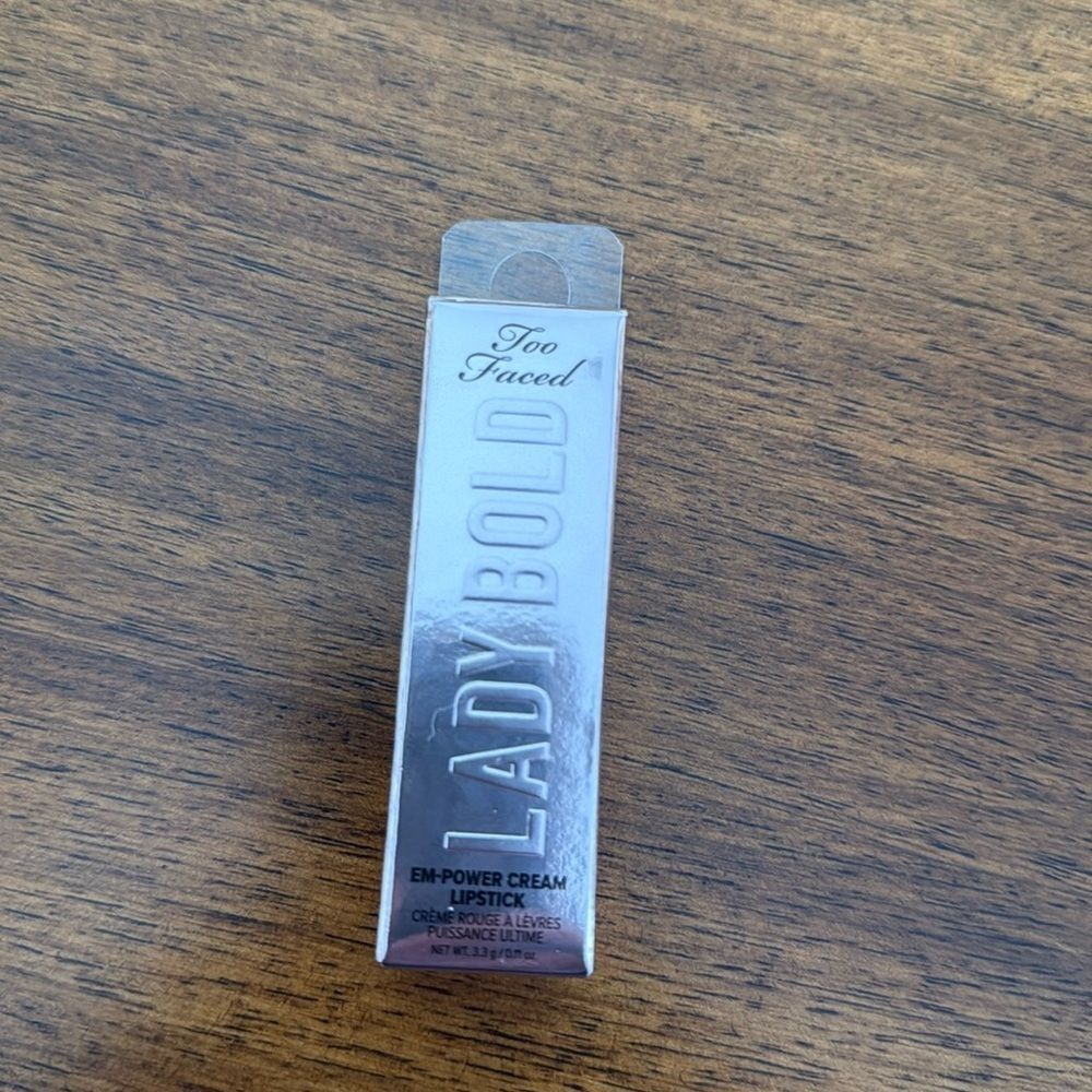 Too Faced Lady Bold Em-Power Cream Lipstick Shade Upgrade